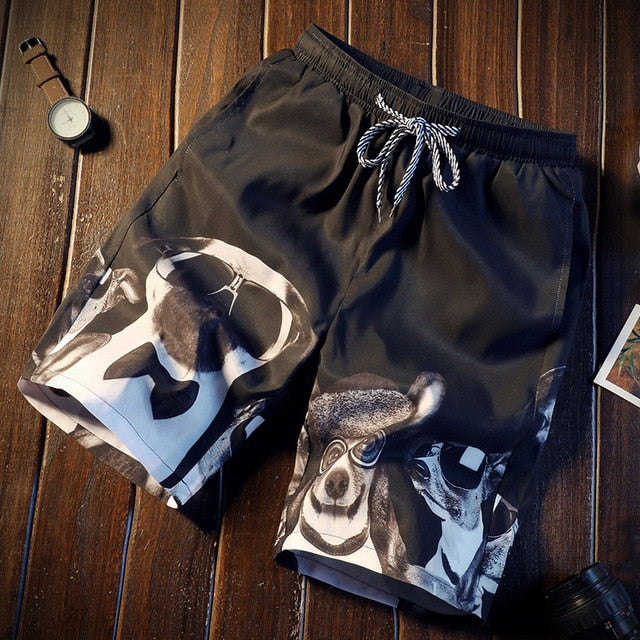 Printed Quick Dry Causal Drawstring Short