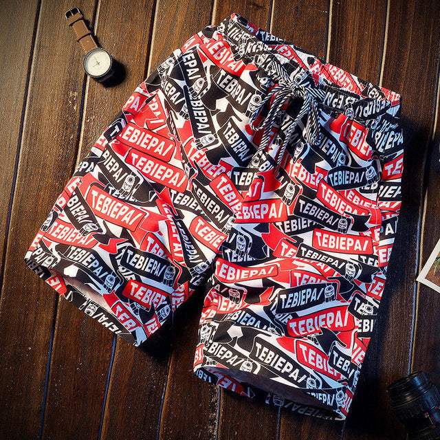 Printed Quick Dry Causal Drawstring Short