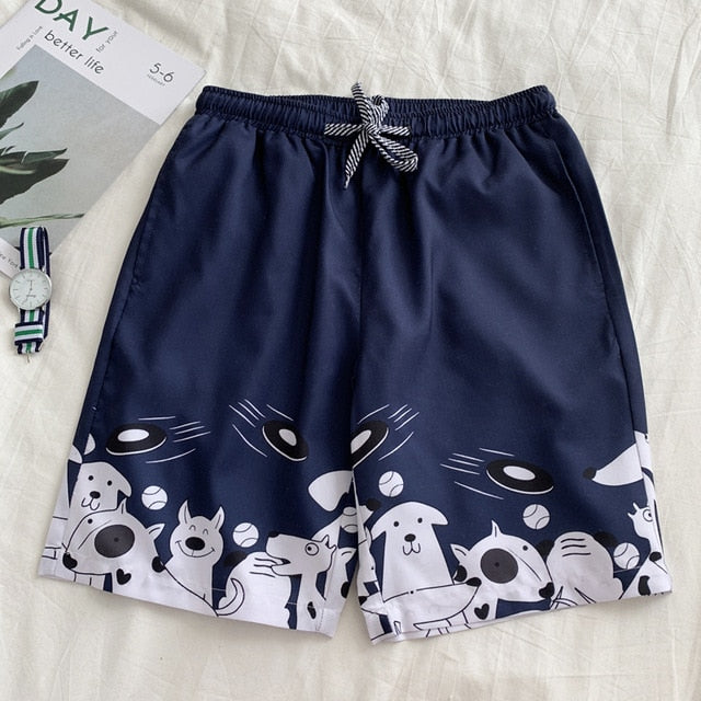 Printed Quick Dry Causal Drawstring Short