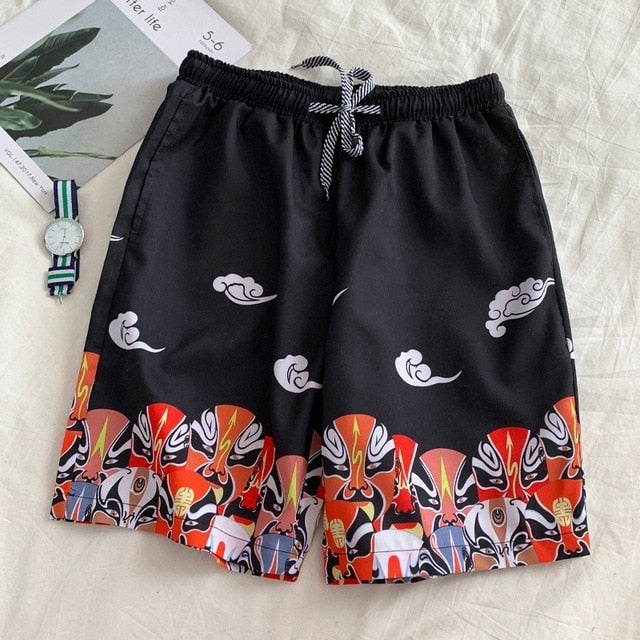 Printed Quick Dry Causal Drawstring Short