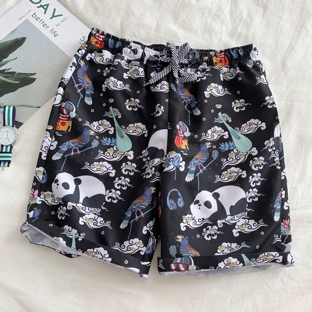 Printed Quick Dry Causal Drawstring Short