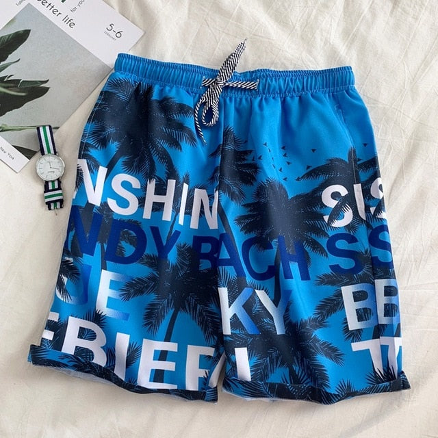 Printed Quick Dry Causal Drawstring Short