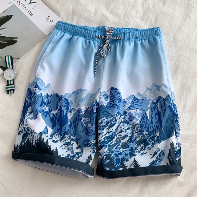 Printed Quick Dry Causal Drawstring Short