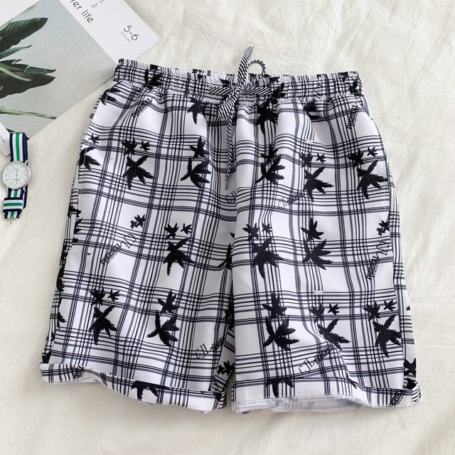 Printed Quick Dry Causal Drawstring Short