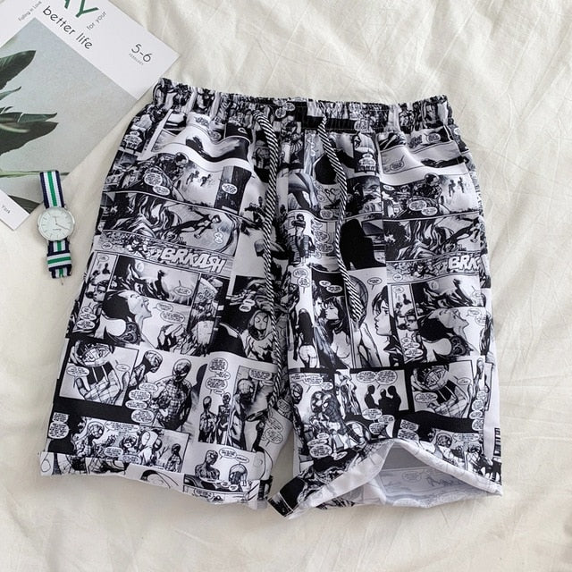 Printed Quick Dry Causal Drawstring Short