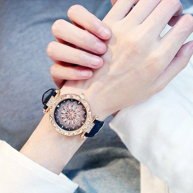 Casual Leather Quartz Bracelet Wrist watch