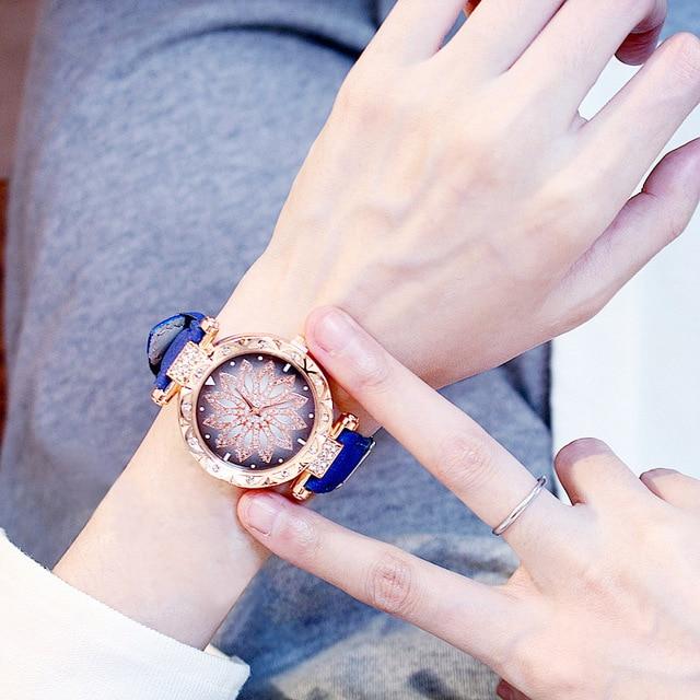 Casual Leather Quartz Bracelet Wrist watch