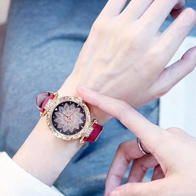 Casual Leather Quartz Bracelet Wrist watch