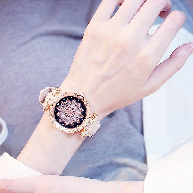 Casual Leather Quartz Bracelet Wrist watch