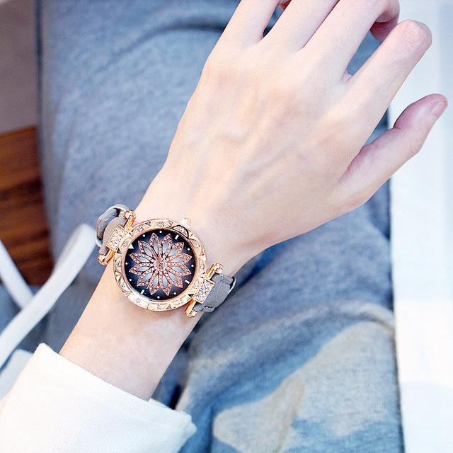 Casual Leather Quartz Bracelet Wrist watch
