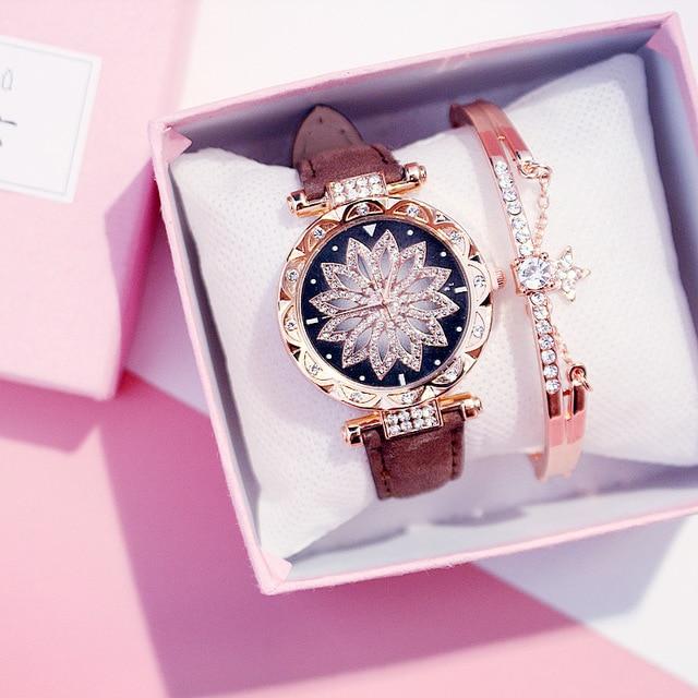Casual Leather Quartz Bracelet Wrist watch