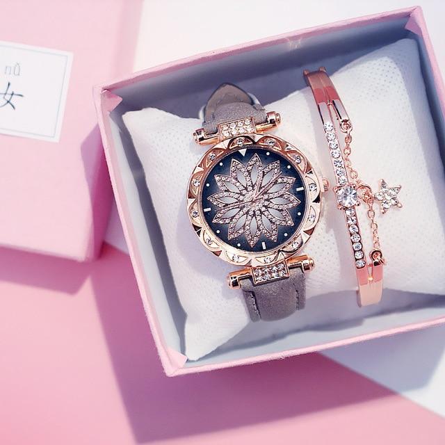 Casual Leather Quartz Bracelet Wrist watch