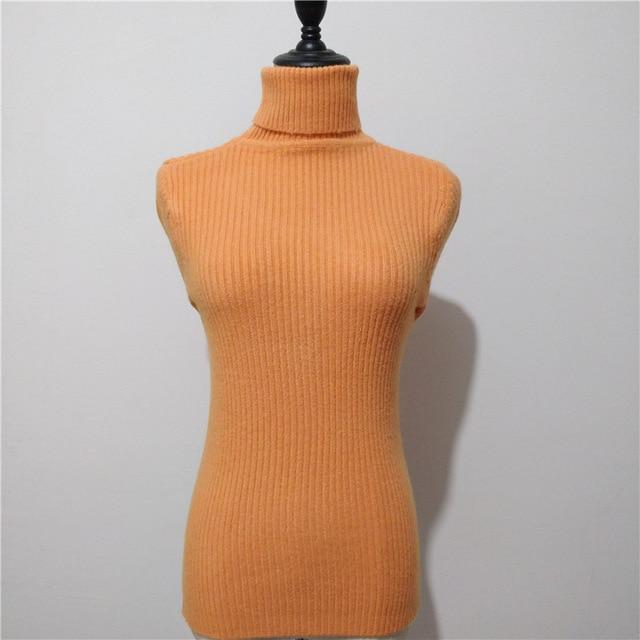 Casual Solid Turtleneck Female Pullover Full Sleeve Sweater