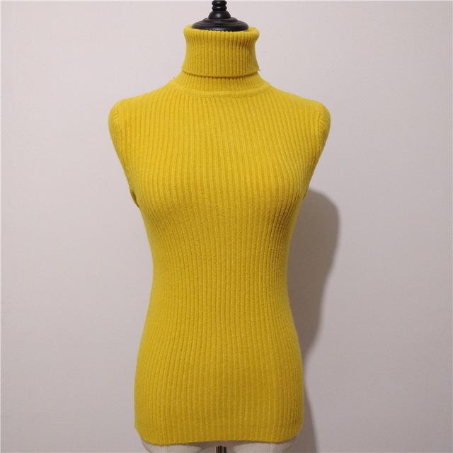 Casual Solid Turtleneck Female Pullover Full Sleeve Sweater