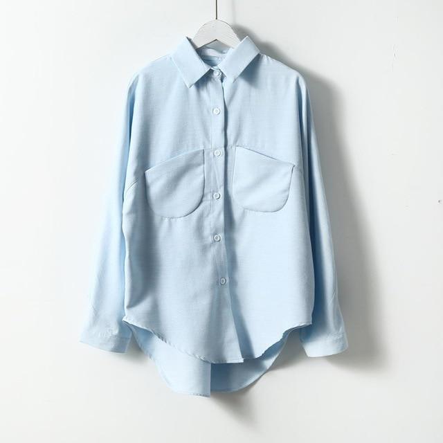 Long Sleeve Vintage Turn-down Collar Shirt