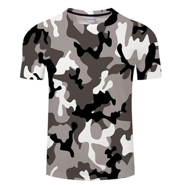 3D Printed Ink Draw Pattern Short Sleeve T-Shirt