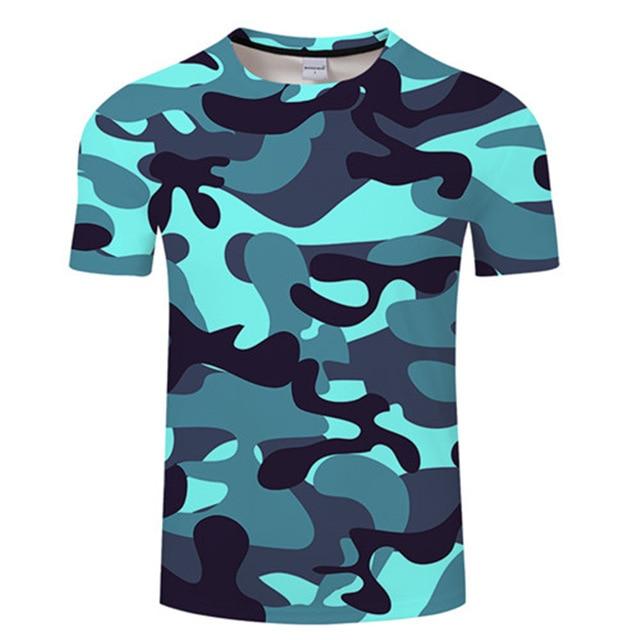 3D Printed Ink Draw Pattern Short Sleeve T-Shirt