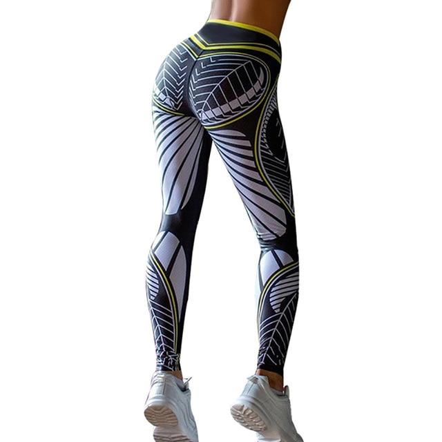 Casual V Waist Up Polyester Ankle Length Workout Leggings