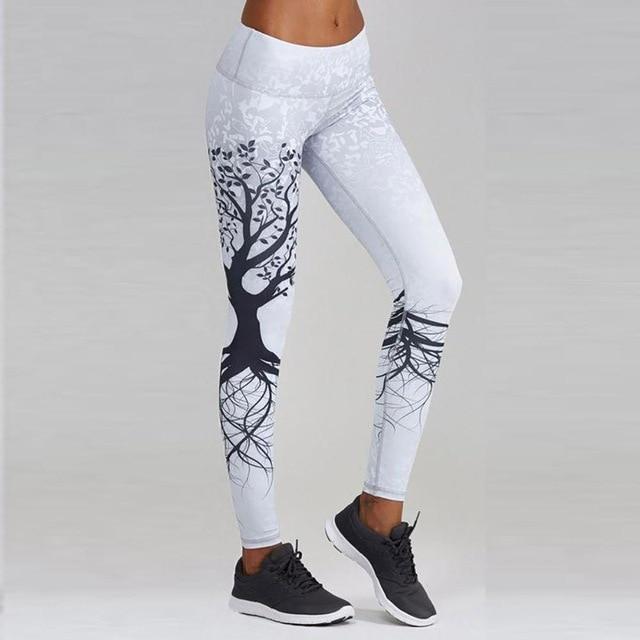 Skull And Flower Black Leggins With Digital Prints