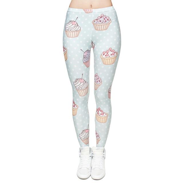 Aztec Round Ombre Printing Slim High Waist Leggings