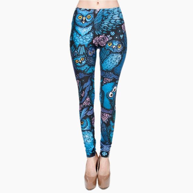 Aztec Round Ombre Printing Slim High Waist Leggings