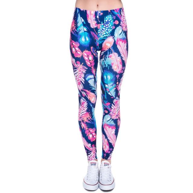 Aztec Round Ombre Printing Slim High Waist Leggings