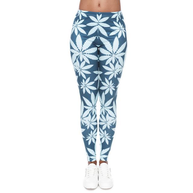 Aztec Round Ombre Printing Slim High Waist Leggings