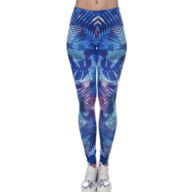 Aztec Round Ombre Printing Slim High Waist Leggings