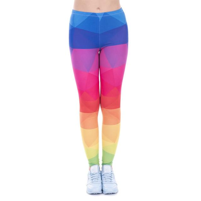 Aztec Round Ombre Printing Slim High Waist Leggings