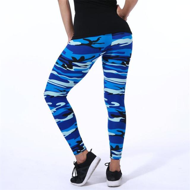 Camouflage Printing Elastic Ankle-Length Leggings