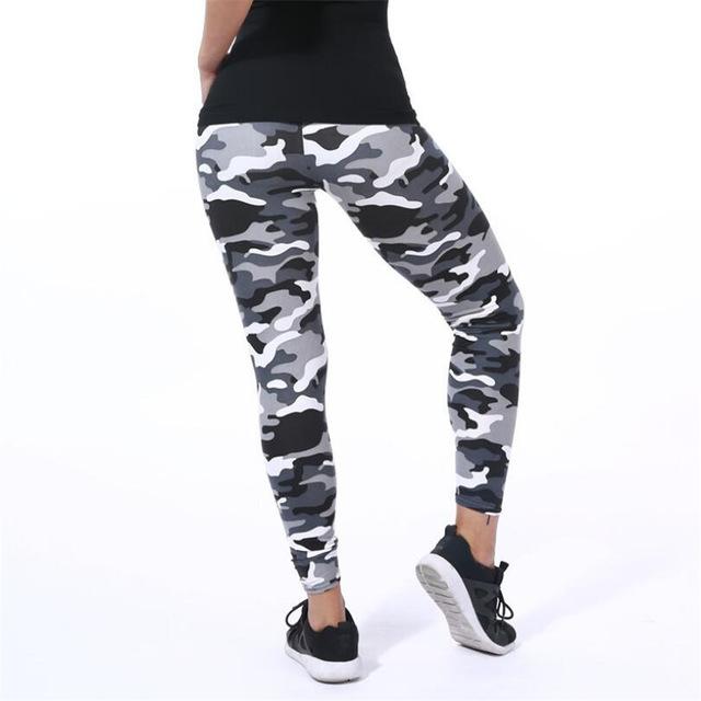 Camouflage Printing Elastic Ankle-Length Leggings