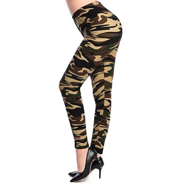 Camouflage Printing Elastic Ankle-Length Leggings