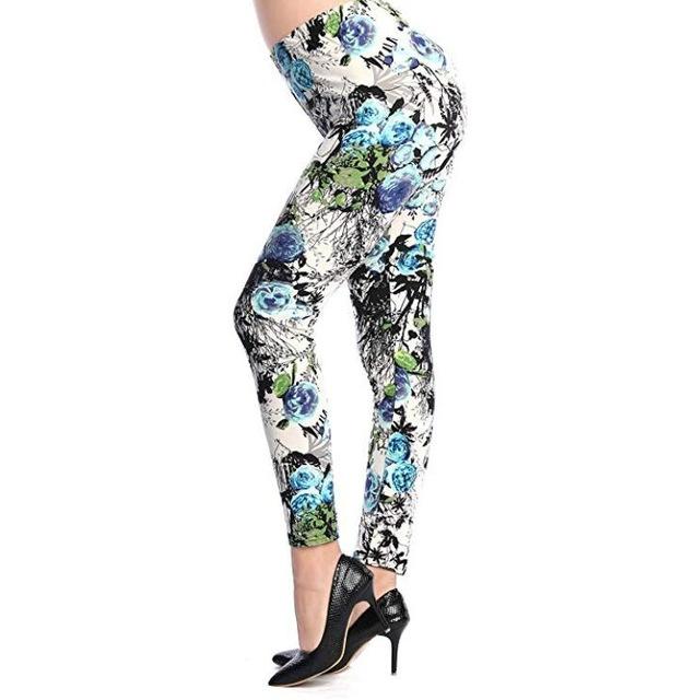 Camouflage Printing Elastic Ankle-Length Leggings