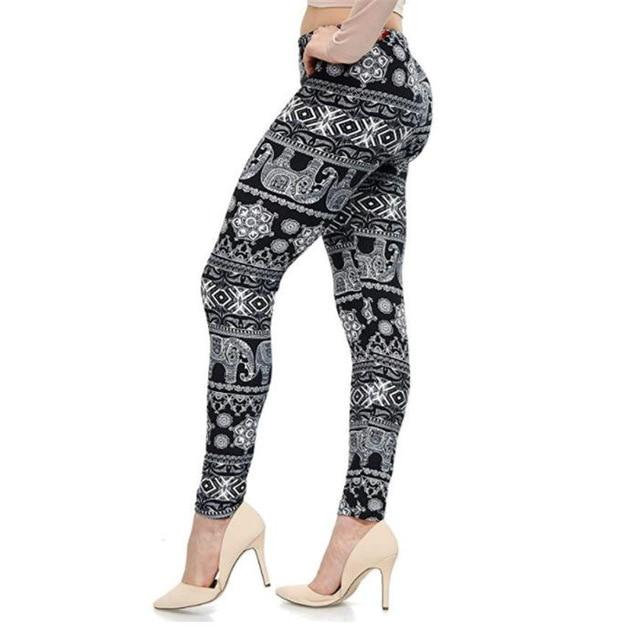 Camouflage Printing Elastic Ankle-Length Leggings