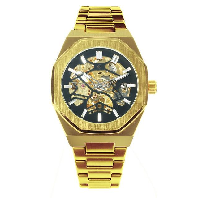 Automatic Self-Wind Steel Strap Shock resistant Skull Watch