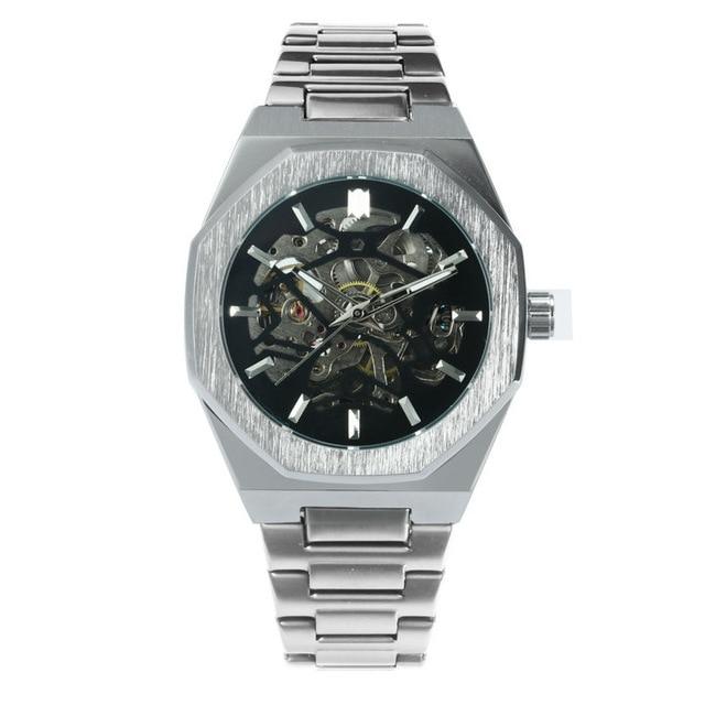 Automatic Self-Wind Steel Strap Shock resistant Skull Watch