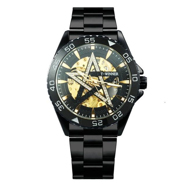 Automatic Self-Wind Steel Strap Shock resistant Skull Watch