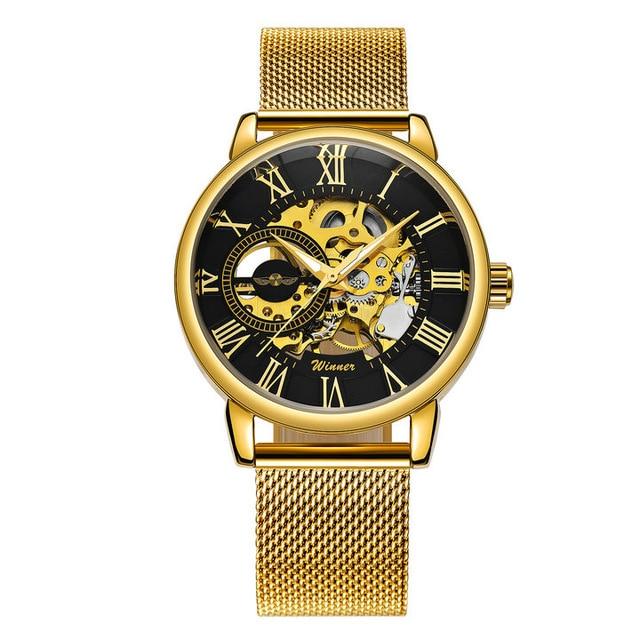 Automatic Self-Wind Steel Strap Shock resistant Skull Watch - Stylesma