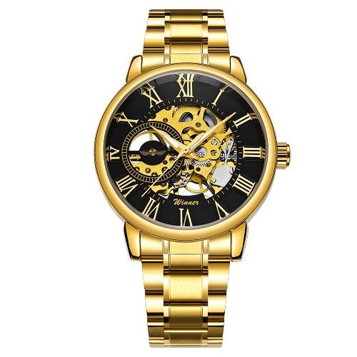 Automatic Self-Wind Steel Strap Shock resistant Skull Watch