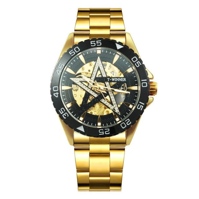 Automatic Self-Wind Steel Strap Shock resistant Skull Watch