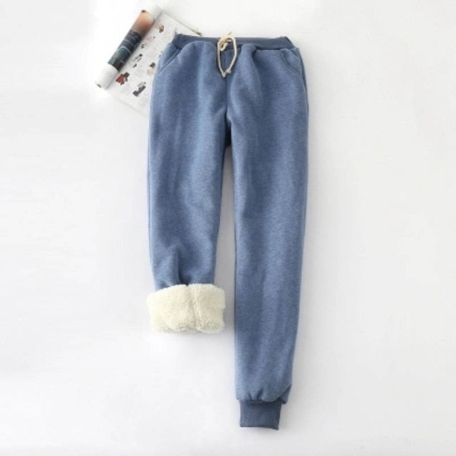 Winter Cashmere Harem Warm Pants Women 2020 Causal trousers Women Warm Thick Lambskin Cashmere Pants Women Loose Pant