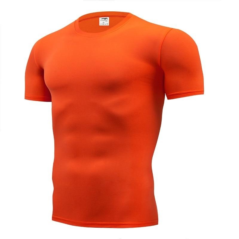 Short Sleeve Compression Fit Pure Colour T-Shirt - Stylesma
