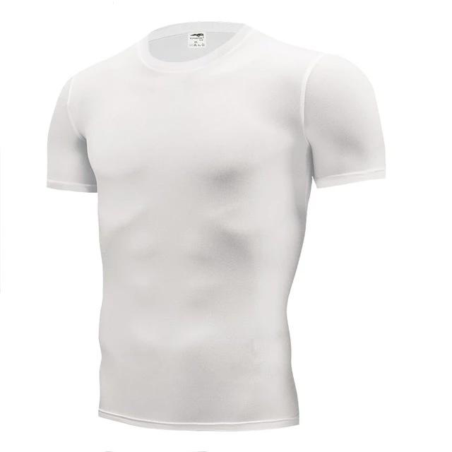 Short Sleeve Compression Fit Pure Colour T-Shirt - Stylesma