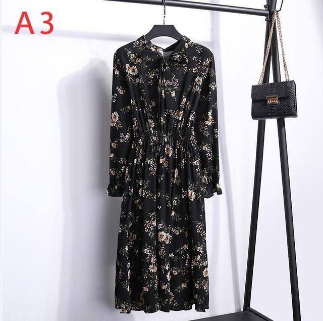 Long Sleeve Chiffon A-line  Butterfly Sleeve Dress