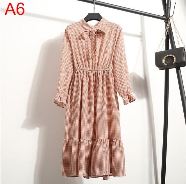 Long Sleeve Chiffon A-line  Butterfly Sleeve Dress