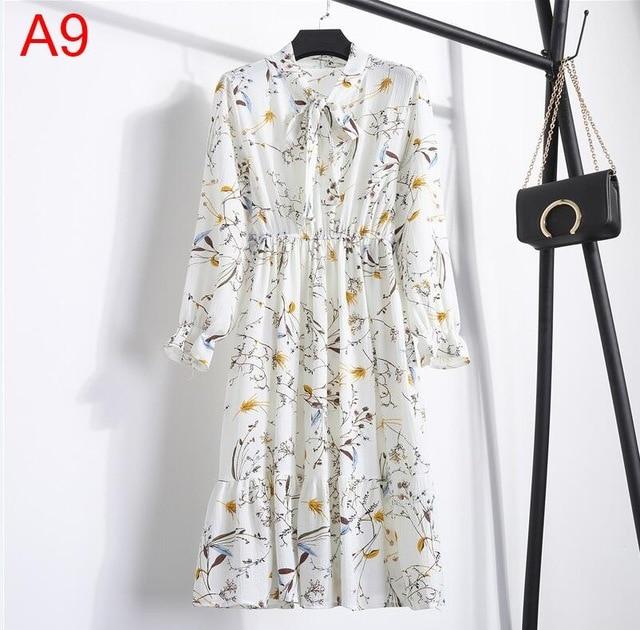 Long Sleeve Chiffon A-line  Butterfly Sleeve Dress