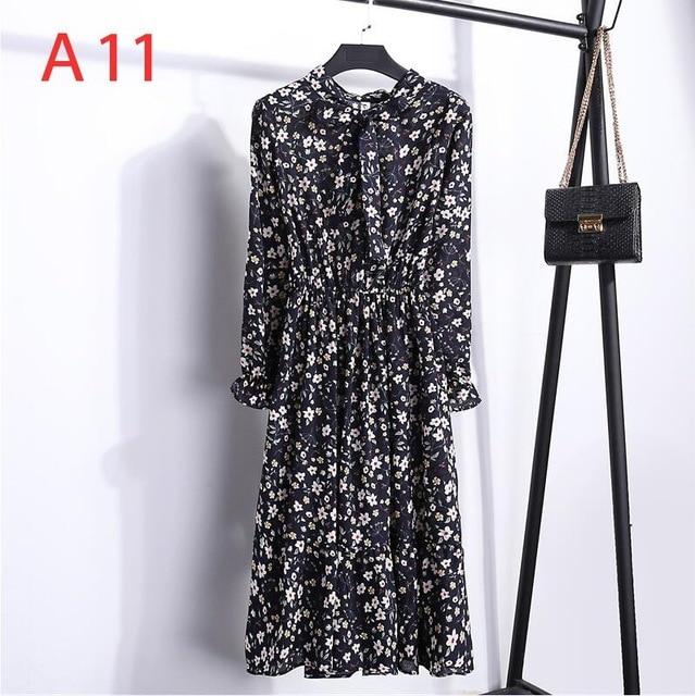 Long Sleeve Chiffon A-line  Butterfly Sleeve Dress