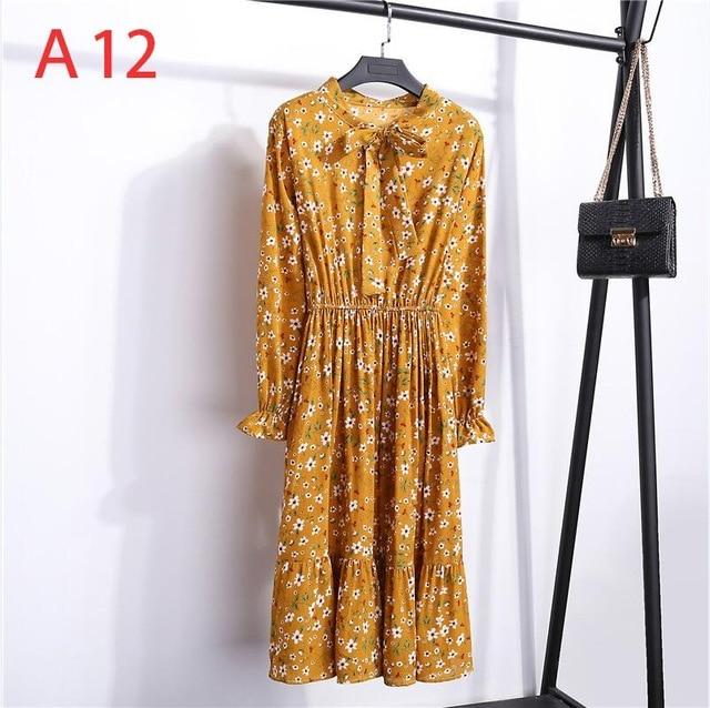 Long Sleeve Chiffon A-line  Butterfly Sleeve Dress
