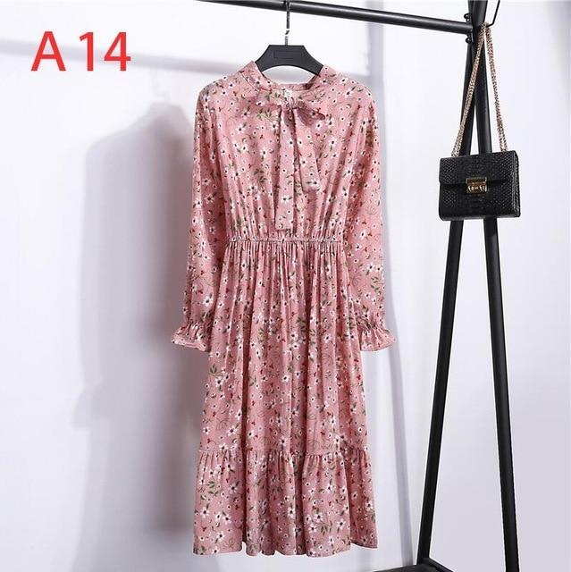 Long Sleeve Chiffon A-line  Butterfly Sleeve Dress
