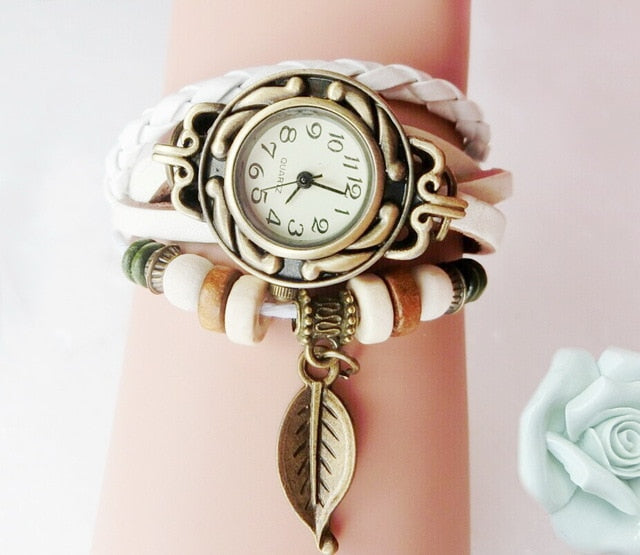 Leather Vintage Quartz Dress Watch - Stylesma